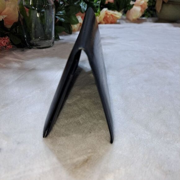 Dunhill Black Leather Checkbook Wallet - Picture 8 of 10